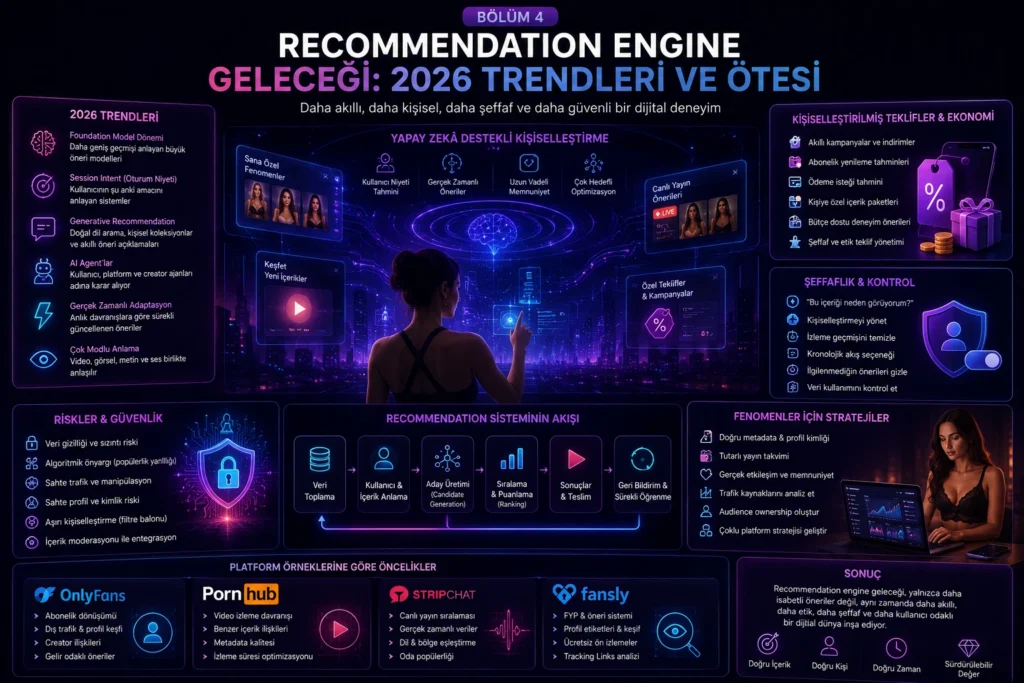 Recommendation Engine Nedir? OnlyFans, Pornhub ve Stripchat Kullanıcılara İçerik Önerilerini Nasıl Yapıyor? (2026 Rehberi) 3 Recommendation Engine Nedir